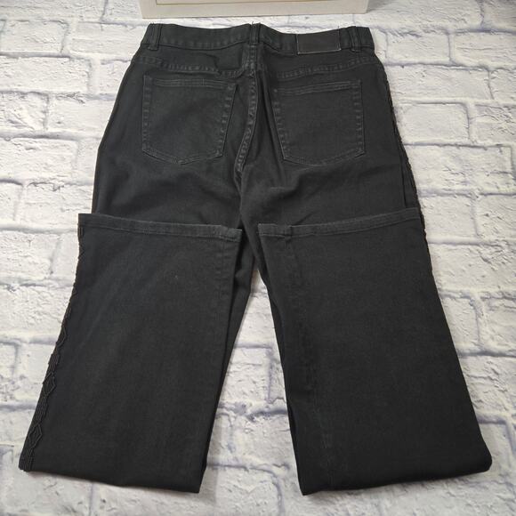 Lauren Jeans Co Beaded Jeans Black Southwestern Bootcut Ralph Lauren sz 4 Petite - Picture 10 of 16